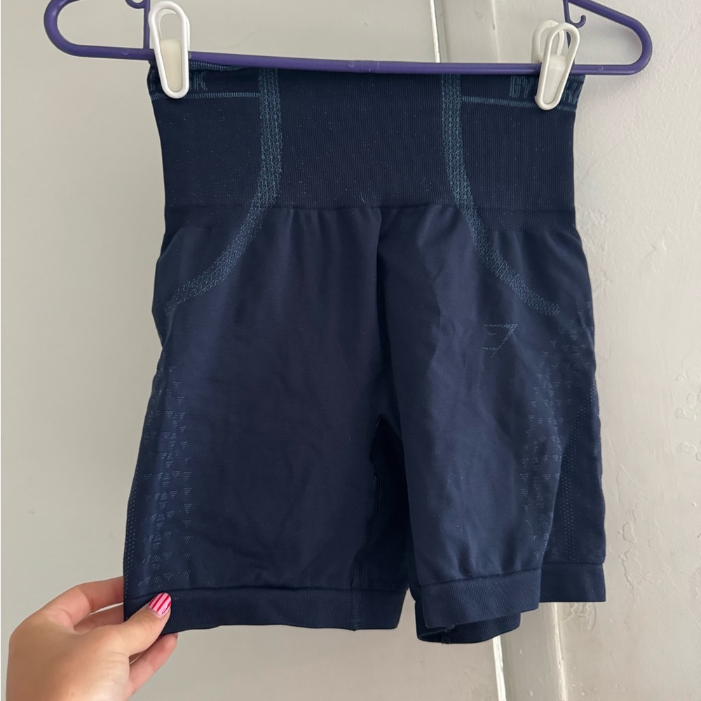 Gymshark Women's Dark Blue Bike Shorts